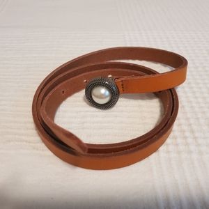 Thin (half inch width) leather belt 34"